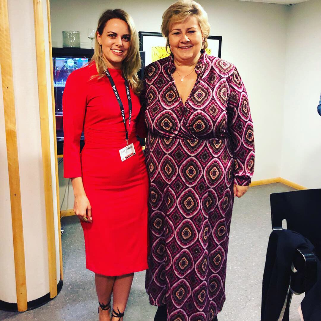 erna solberg og cecilie fjellhoy